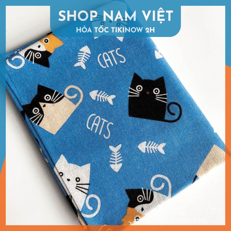 [KHỔ LỚN VẢI DÀY]Vải Linen Thô Họa Tiết Nhật để trải bàn, làm phông chụp, may túi ví