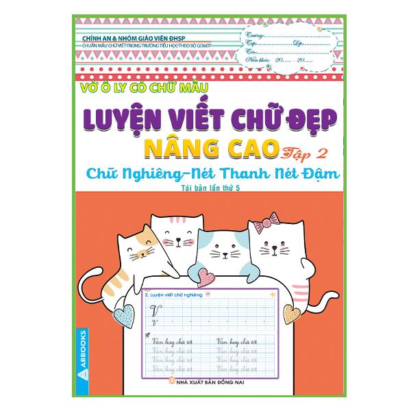 Vở Ô Ly Có Chữ Mẫu - Luyện Viết Chữ Đẹp - Chữ Nghiêng - Combo 6 cuốn