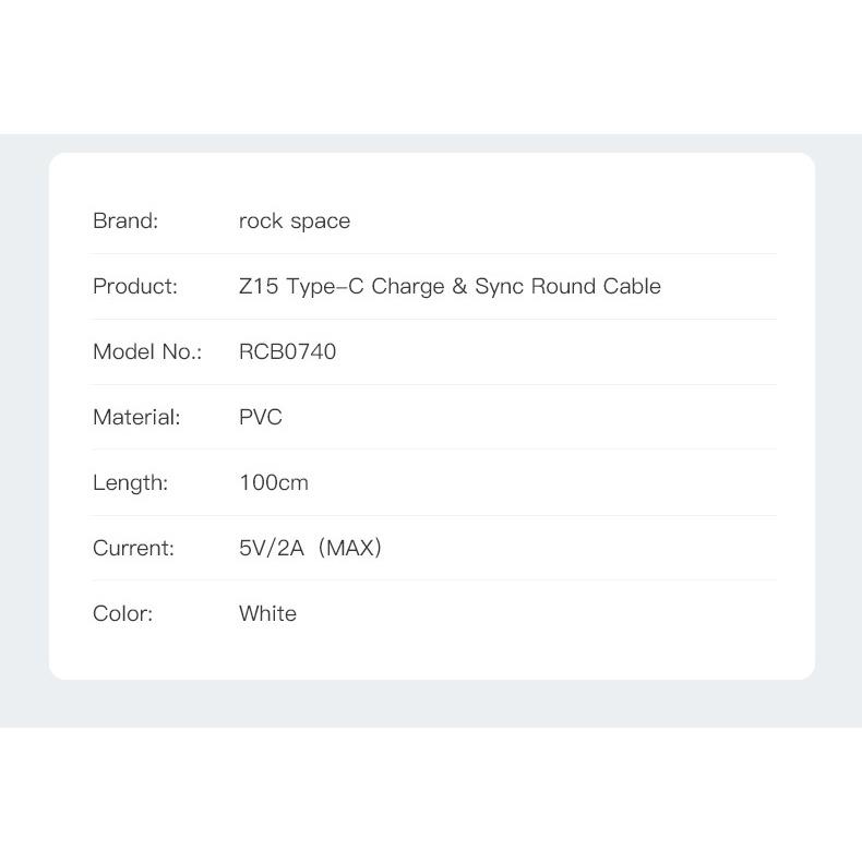 Bộ củ cáp sạc nhanh TypeC Rockspace T39 - Hàng chính hãng