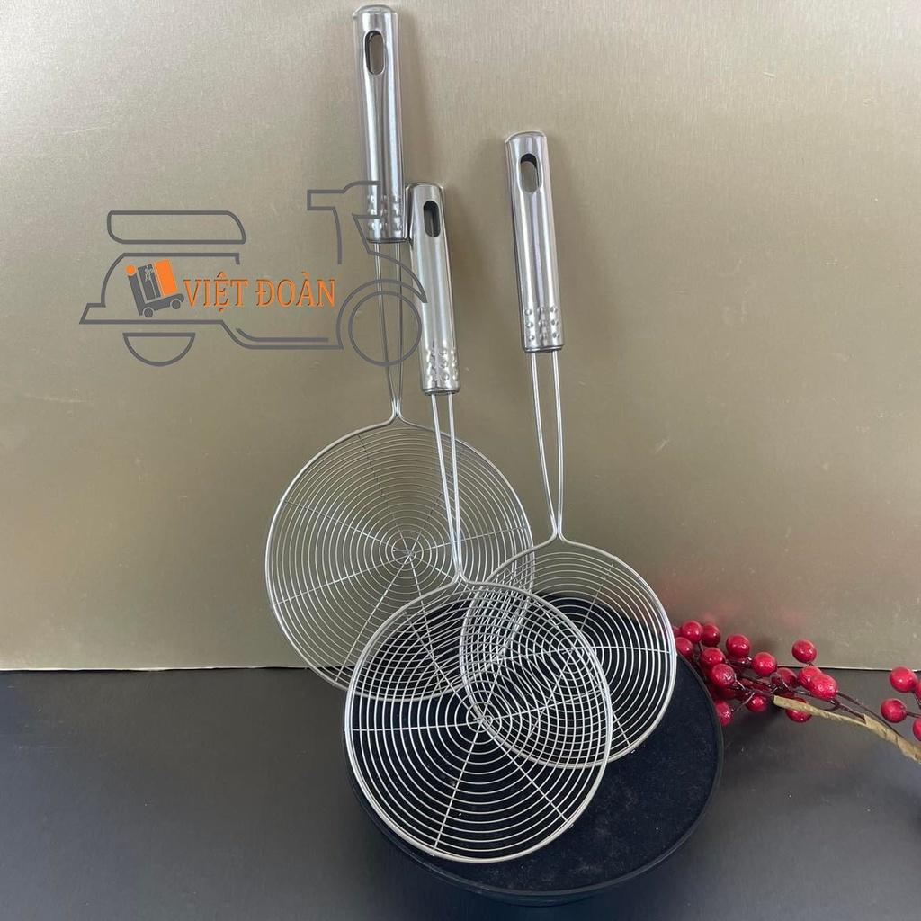 VỢT VỚT XƯƠNG, VỚT TRÂN CHÂU, VỢT CHIÊN THỰC PHẨM - inox chắc chắn.. Nhiều size. Dụng cụ làm bánh, nấu ăn