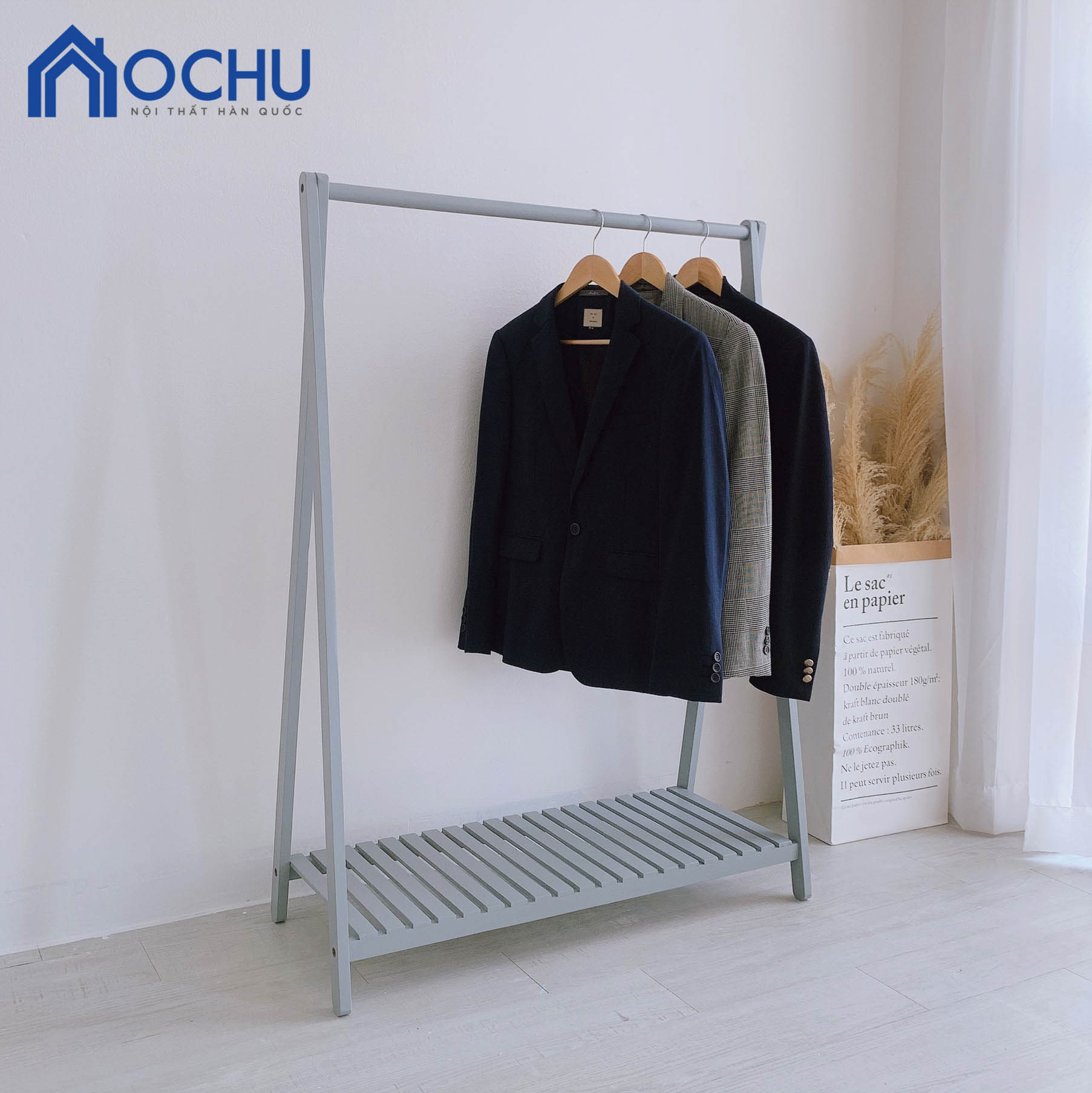 Giá Treo Quần Áo Bằng Gỗ Thông OCHU - A Hanger 1F