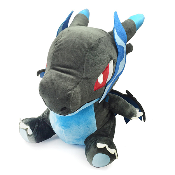 Gấu bông pokemon rồng lửa mega charizard x ngồi (18cm) hàng chính hãng pokemon cao cấp tặng kèm 1 móc khoá da pu đính đá như hình