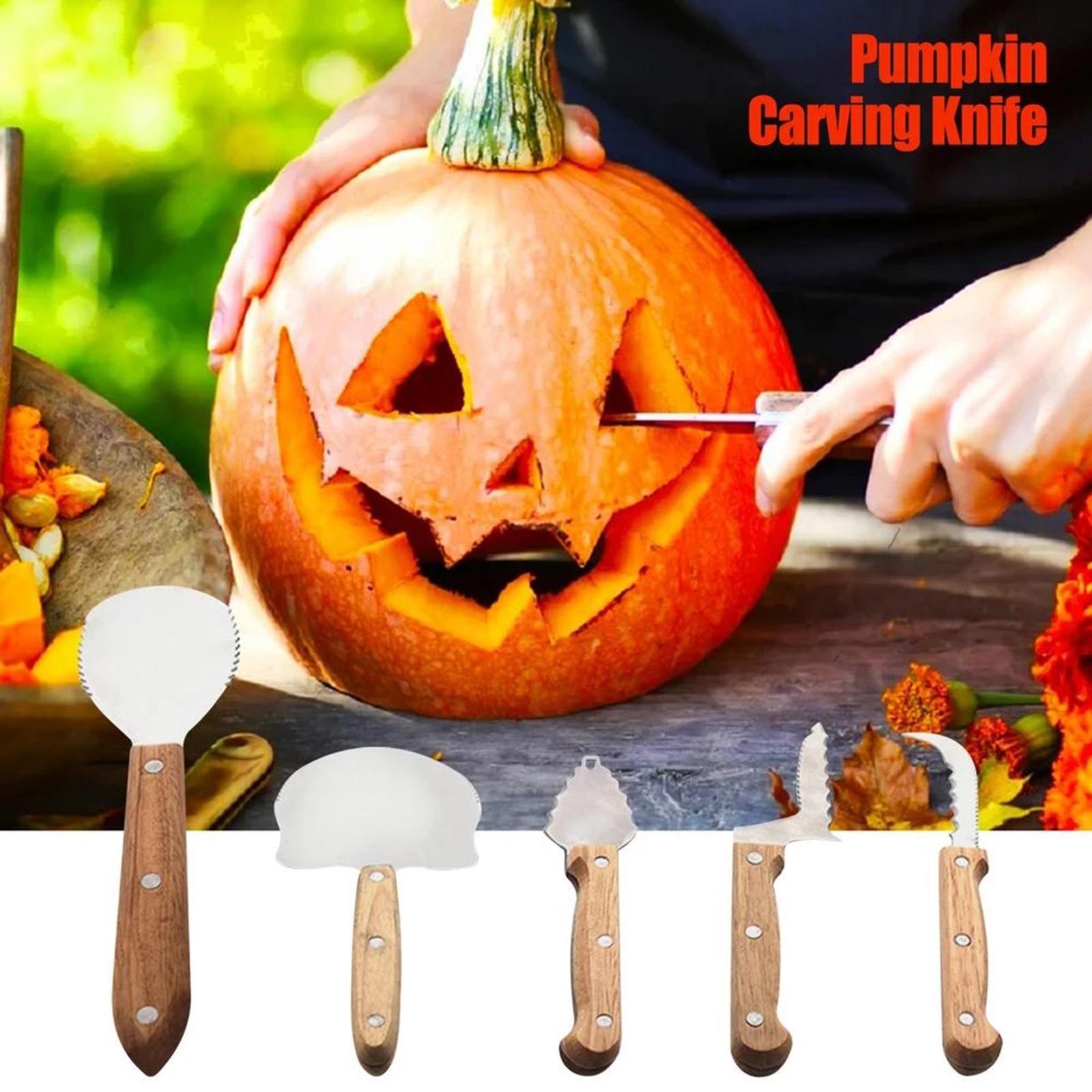 5x Halloween Pumpkin Carving Tools Sculpting Durable Multipurpose Tool Pumpkin Carver Carving Cutter for Holiday Home Beginner