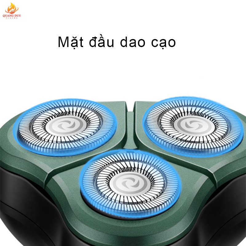 Máy cạo râu 3 lưỡi cạo sạch 100% sạc pin tiện lợi, 3 lưỡi mài sắc tự động