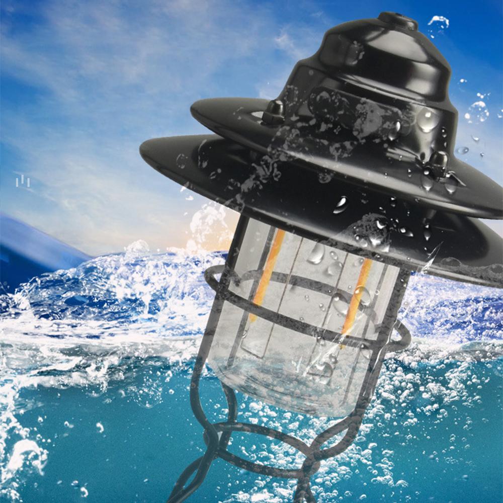 Đèn lồng phong cách retro chống thấm nước USB có thể sạc lại chiếu sáng ban đêm cho sân vườn hiên cắm trại