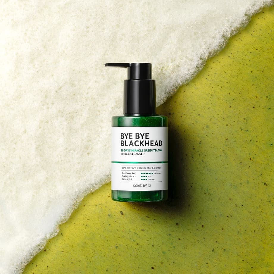 Sữa Rửa Mặt Sủi Bọt Giảm Mụn Đầu Đen Some By Mi Bye Bye Blackhead 30 Days Miracle Green Tea Tox Bubble Cleanser