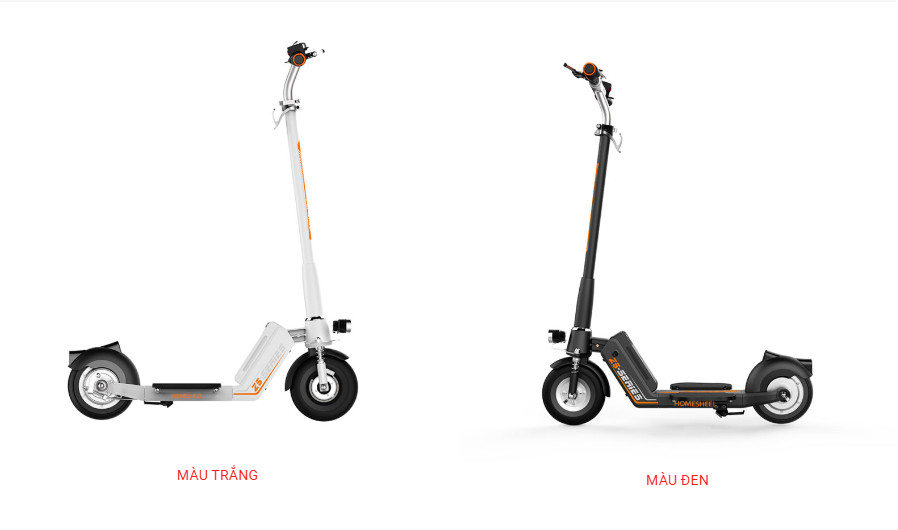 Xe scooter điện Homesheel kiểu dáng thể thao gấp gọn hiện đại - hàng chính hãng - Black