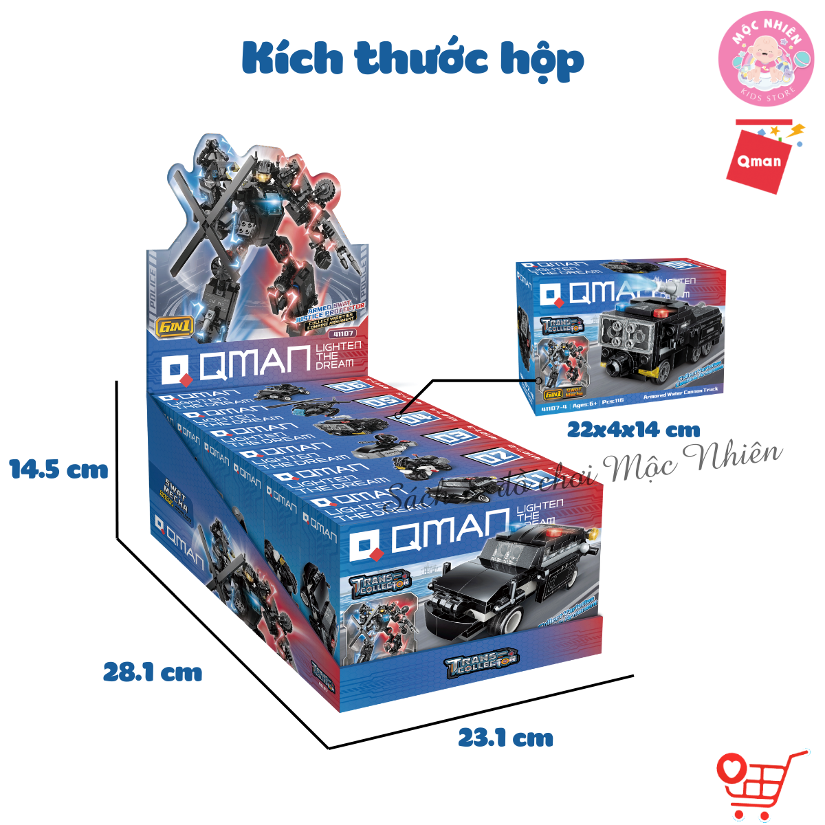 Đồ Chơi Lắp Ráp Xếp Hình Qman 41107 - Biệt Đội Cảnh Sát - Dành cho bé trai từ 6 tuổi