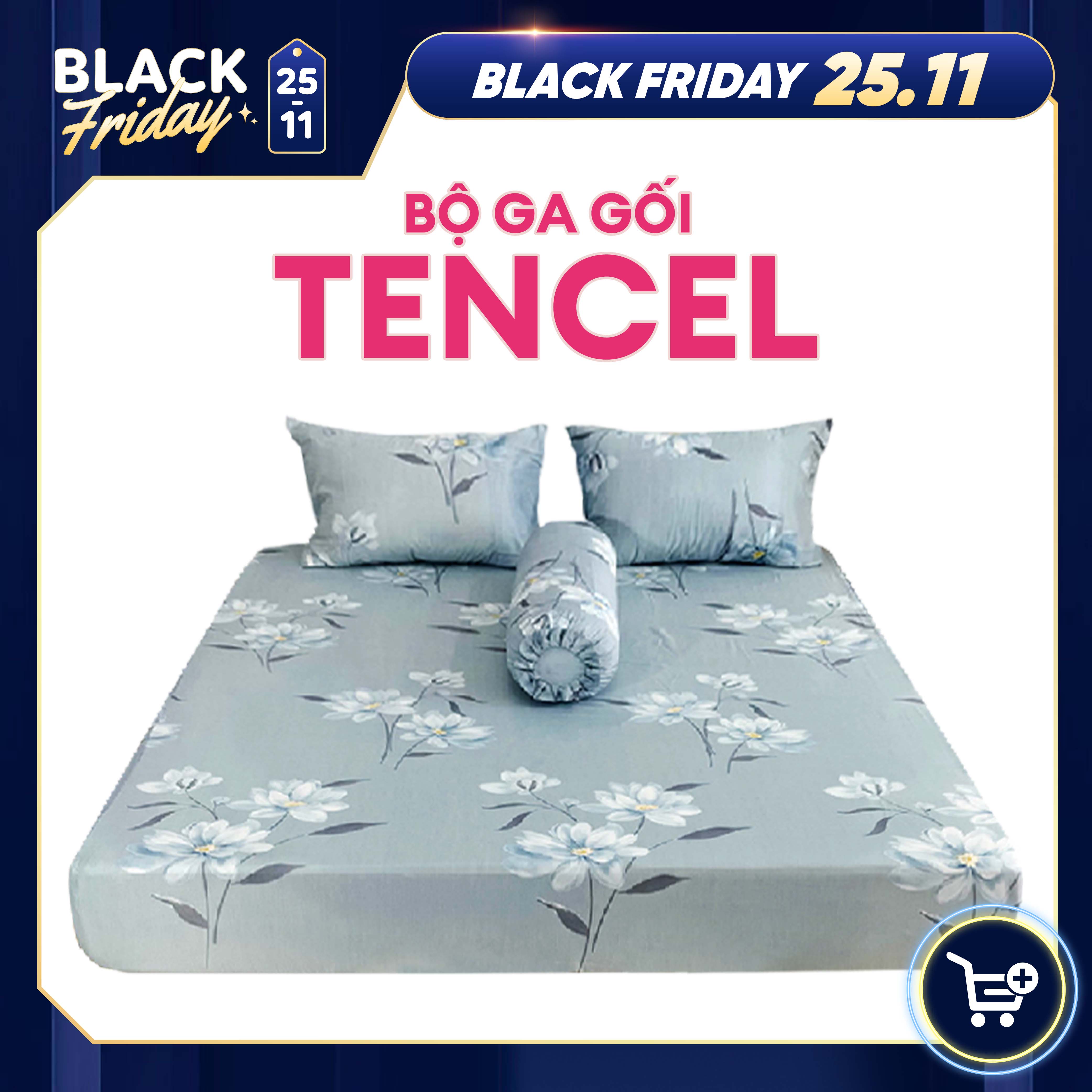 Bộ Ga 4 Món Tencel Thuần Việt - Bộ sản phẩm gồm 2 vỏ gối nằm, 1 vỏ gối ôm, 1 ga - Mã sản phẩm T14