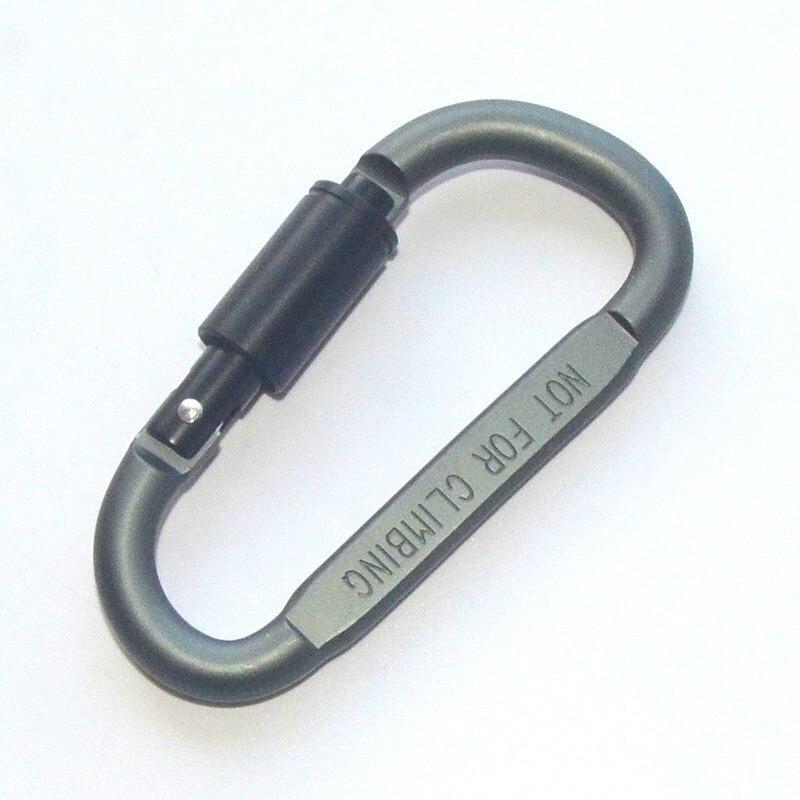 D ring Chain Carabiner Outdoor Quickdraw Snap Key survive Hike Clasp screw Hook Buckle Aluminum Clip Hang lock Camp keychain