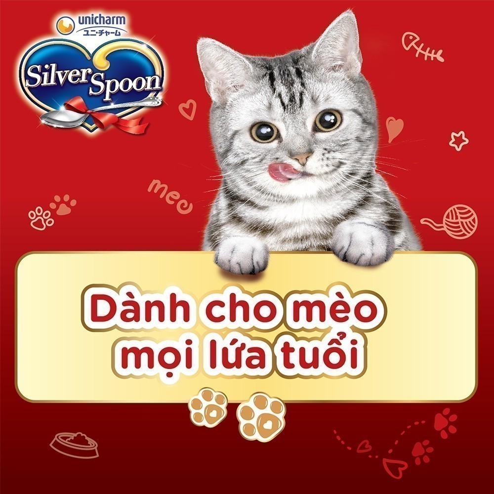 Thức ăn hạt cho mèo Silver Spoon - Vị Cá ngừ - Gói Mini 40g