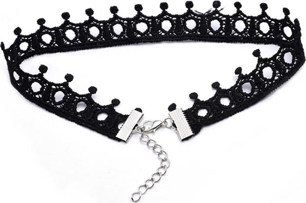 Vòng cổ choker tattoo V68 ren đen cá tính