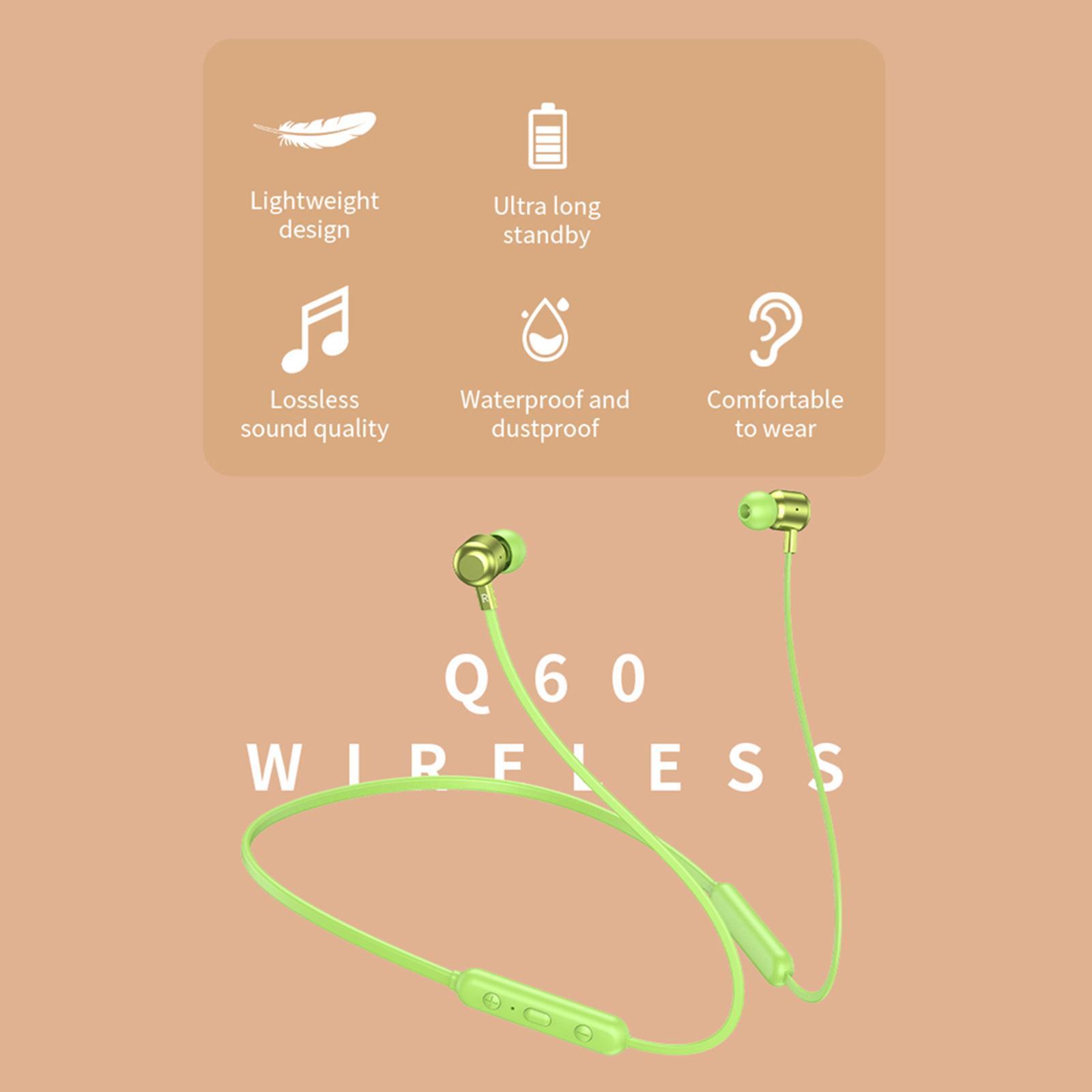 Wireless Bluetooth 5.1 Headphones Stereo Built-In Mic for Running Sports