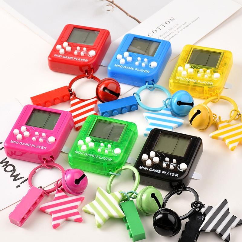 Móc Khoá Hình Máy Chơi Game Mini Siêu Cute Kèm Chuông Gió