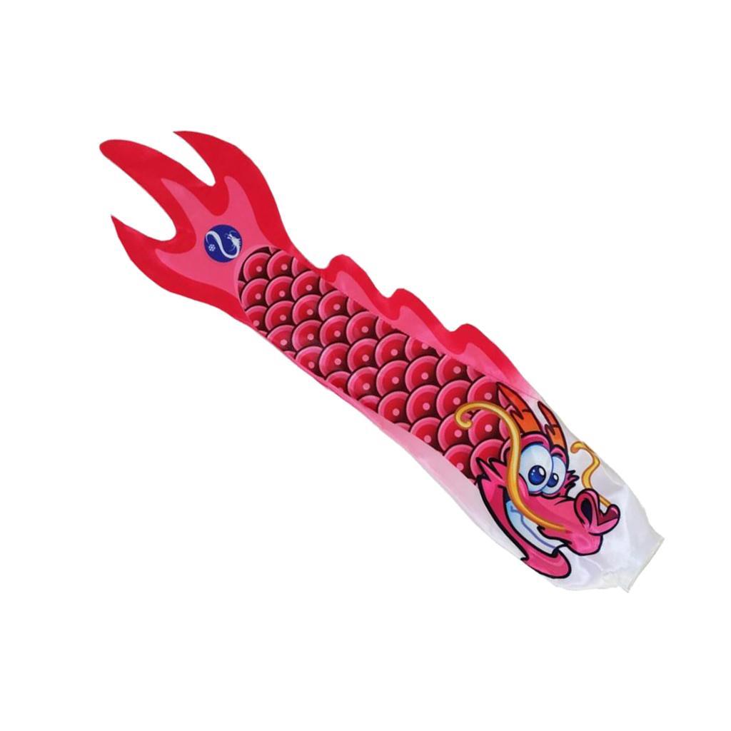 2Pcs Dragon Carp Wind Sock Koinobori Kite Flag Hanging Wall Decor