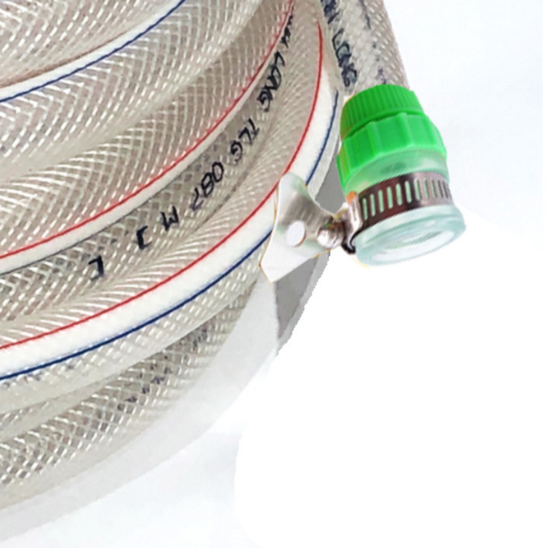 Bộ Vòi Bơm Đầu Đồng Tăng Áp Dùng Rửa Xe, Tưới Cây 15m vòi bạc-dây trắng 701710713-14981 vòi xịt rửa ,cọ xe, tăng áp,máy bơm nước,vòi bơm nước,bộ dây bơm