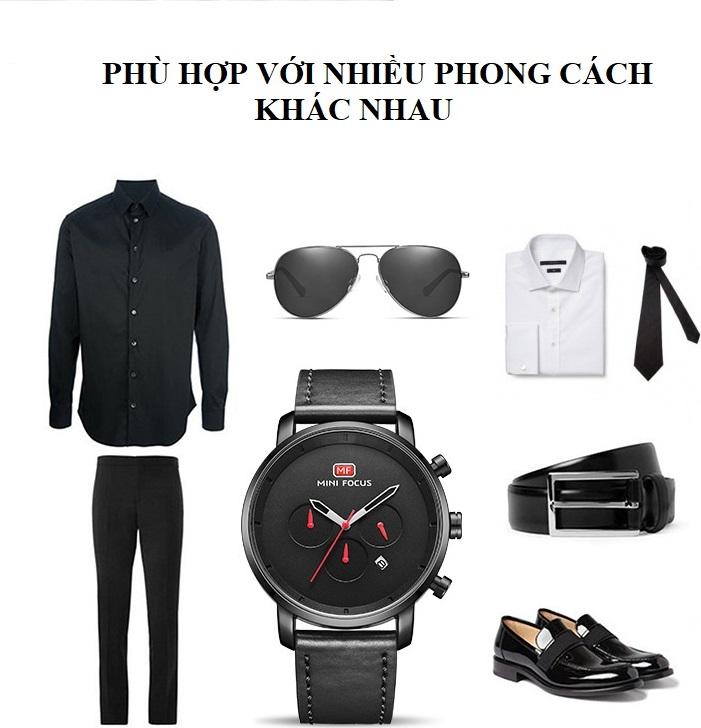 Đồng Hồ Nam Chống Nước MF0102G, Thời Trang Cao Cấp, Chạy Full 6 Kim Tặng Kèm Nút Bảo Vệ Đầu Sạc - Hàng Nhập Khẩu