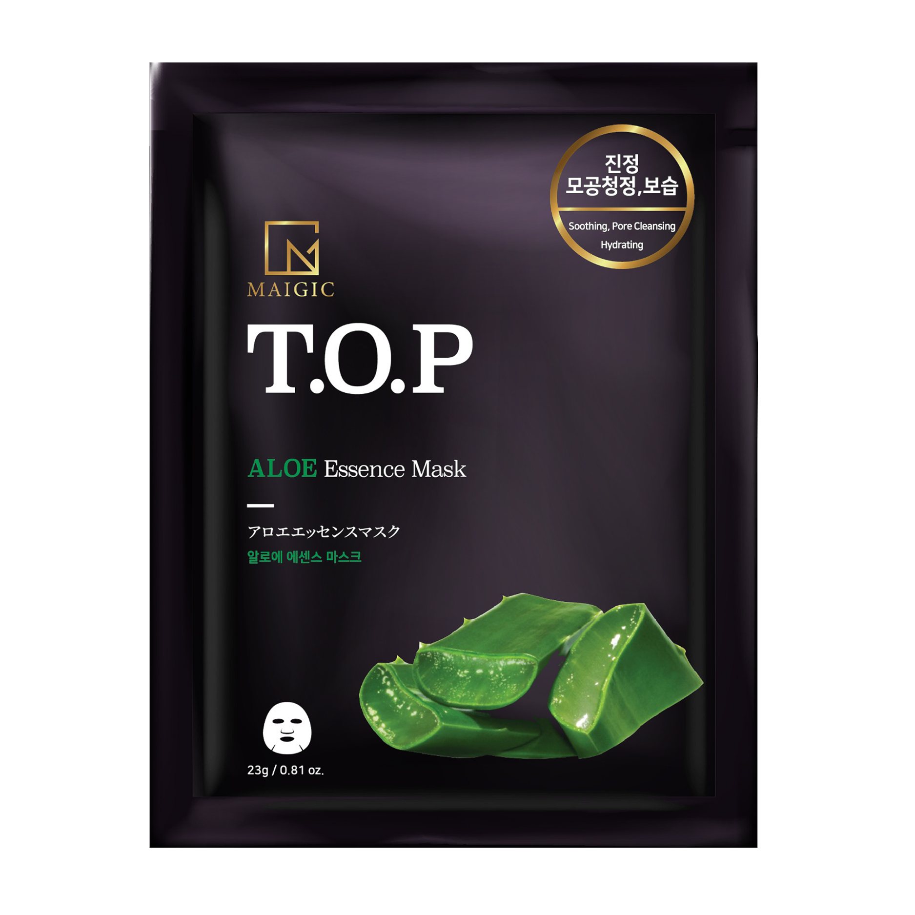 Mặt Nạ Giấy MAIGIC T.O.P Aloe Essence Mask Chiết Xuất Nha Đam 23g