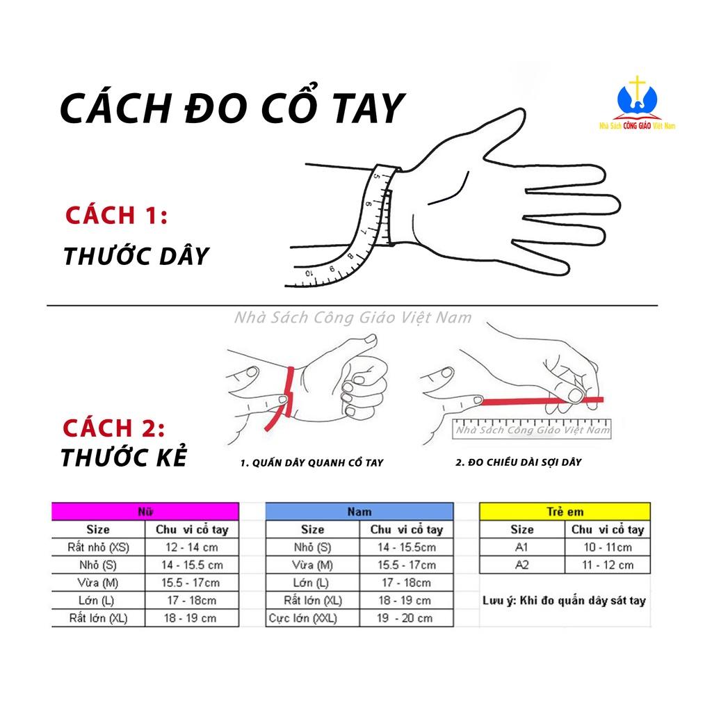 Vòng Mân Côi - Tràng Hạt Đá - Mẫu TR31 cho nam nữ - Quà tặng Công Giáo tinh tế, ý nghĩa