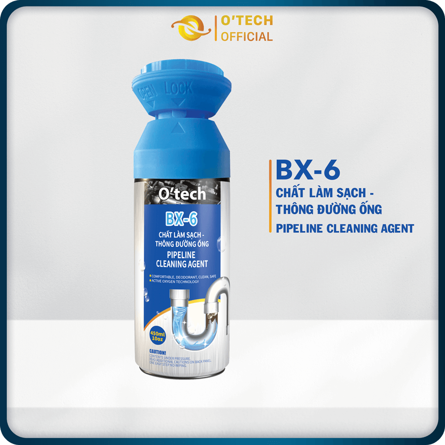 Bình xịt BX-6 Chất làm sạch thông đường ống O’tech Pipeline Cleaning Agent