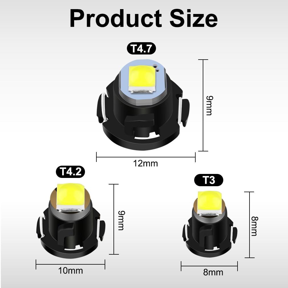 Bộ 10 Đèn Led T3 3030 Smd Led T4.2 T4.7 Cho Xe Hơi