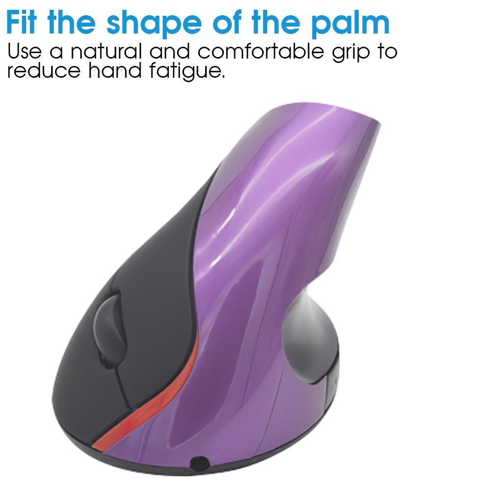 Chuột Quang Không Dây Dạng Đứng 2.4ghz 1600dpi Kèm Đầu Nhận Usb