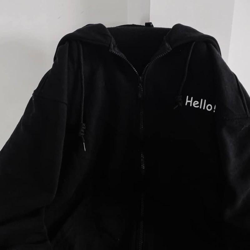 áo khoác Hello ảnh thật unisex