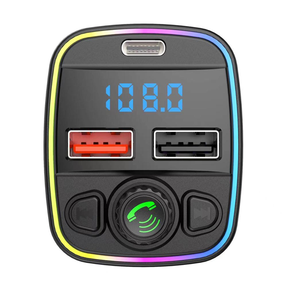 Car BT MP3 Player Radio Receiver PD & Dual USB Car Charge Adapter Support Hands-Free Calling U-Disk Playback