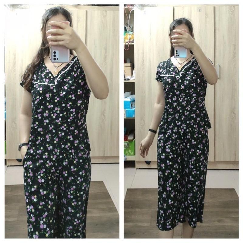 Bộ lanh hàng xuất dư quần sớ áo cộc pha ren