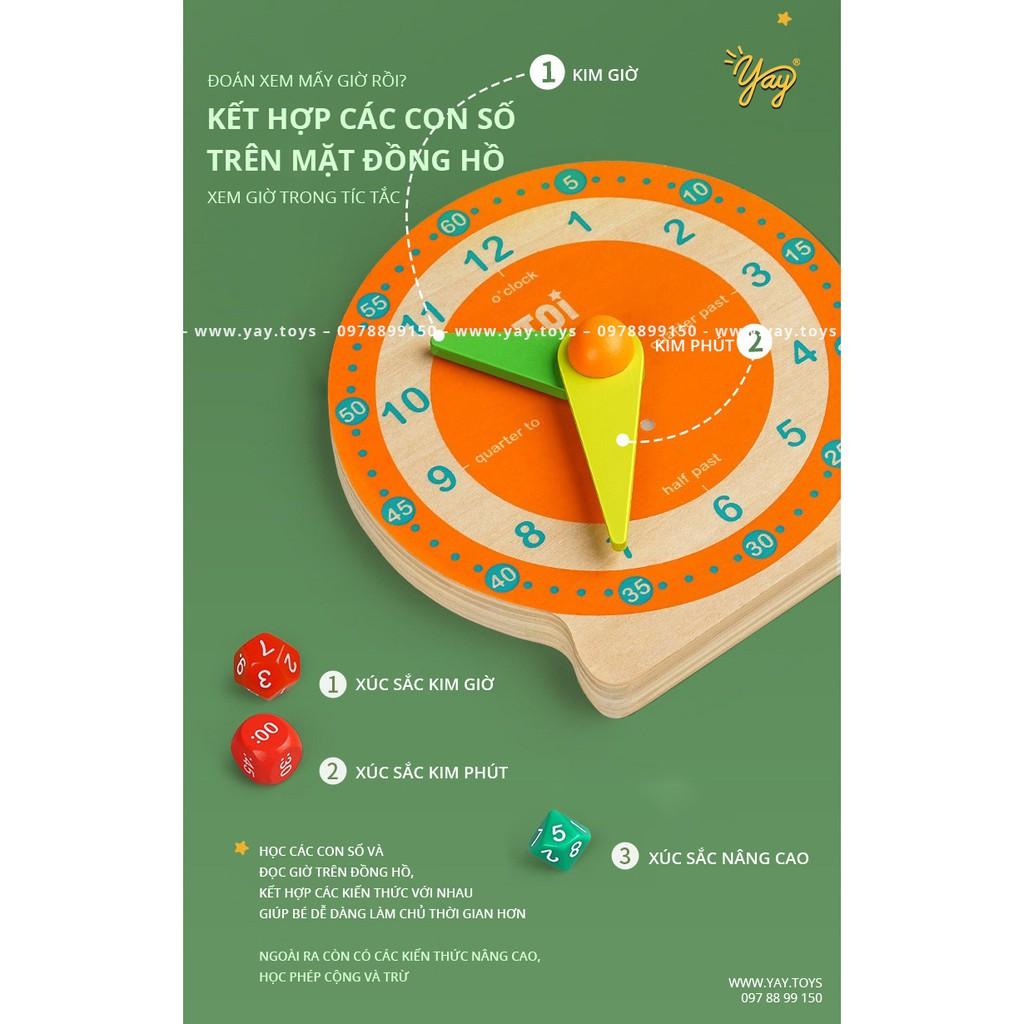 (3 in 1) Bộ Trò Chơi Bé Tập Xem Giờ - Tick-tock Clock Game TOI