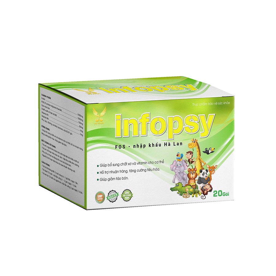Thực phẩm bảo vệ sức khỏe Cốm chất xơ Infopsy Hộp 20 gói