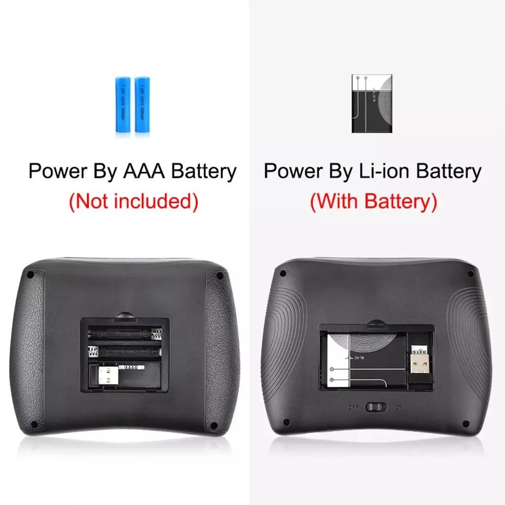 Bàn phím D8 mini không dây 2.4G + Bluetooth có đèn Led di chuột