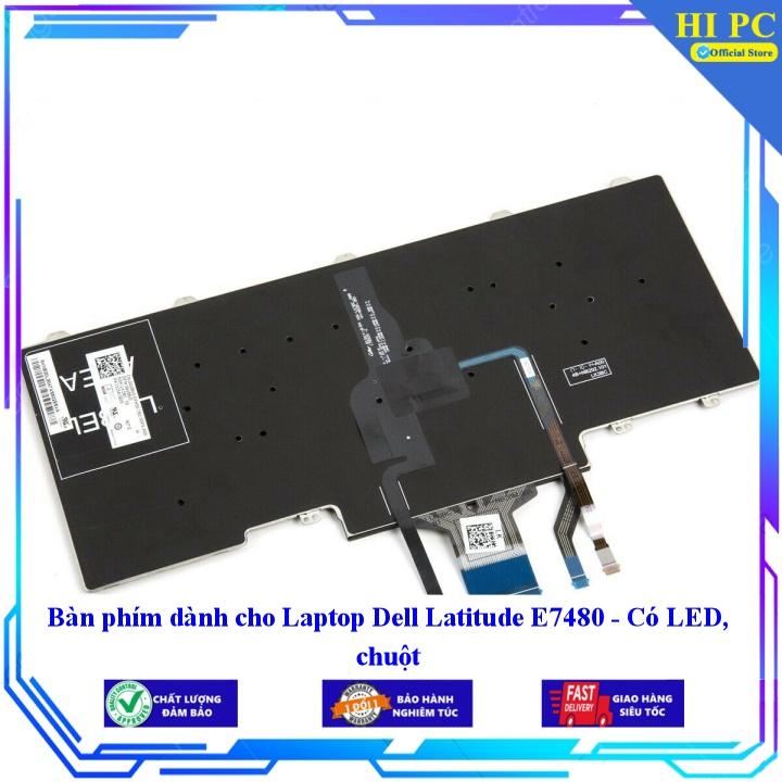 Bàn phím dành cho Laptop Dell Latitude E7480 - Có LED, chuột - Hàng Nhập Khẩu mới 100%