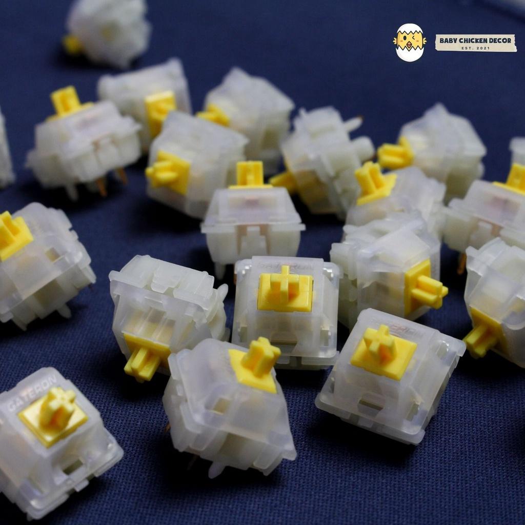 Switch bàn phím cơ Gateron Milky Yellow Pro (5 pin or 5 chân) - Hàng Chính Hãng