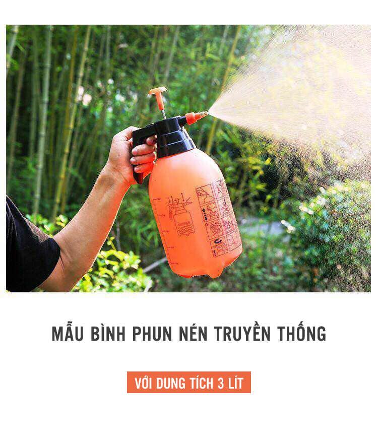 Bình xịt phun sương tưới cây cao cấp 3 lít