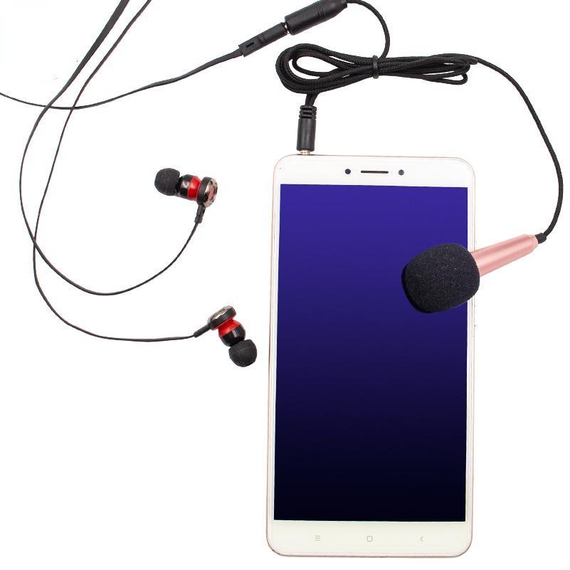 Mới Micro Mini Hát Karaoke KTV Giắc Cắm 3.5mm Cho Điện Thoại / Laptop / PC Để Bàn