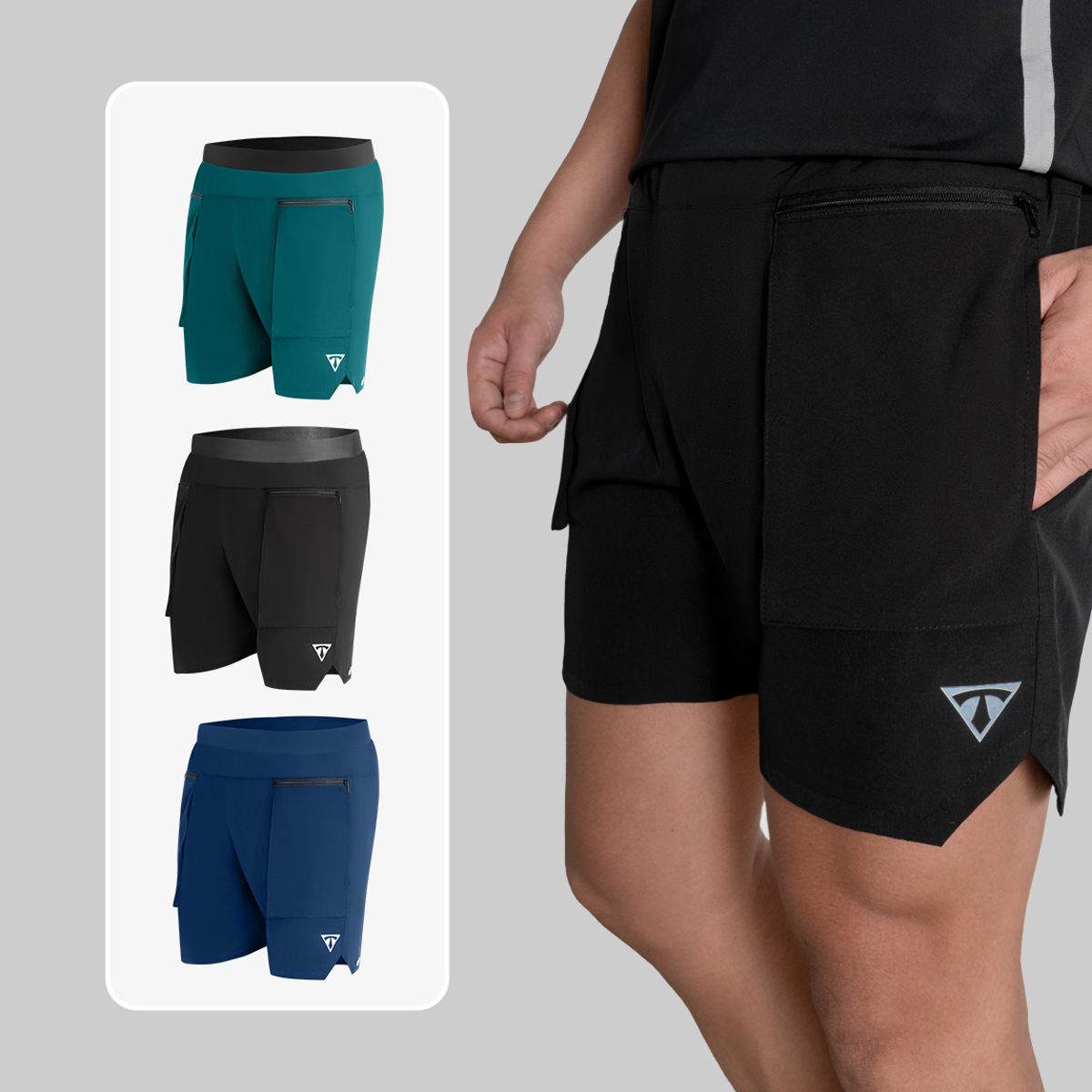 Quần Đùi Thể Thao Nam TSIMPLE V1 Short tập gym vải gió thoáng mát co giãn thoải mái vận động QGRP1