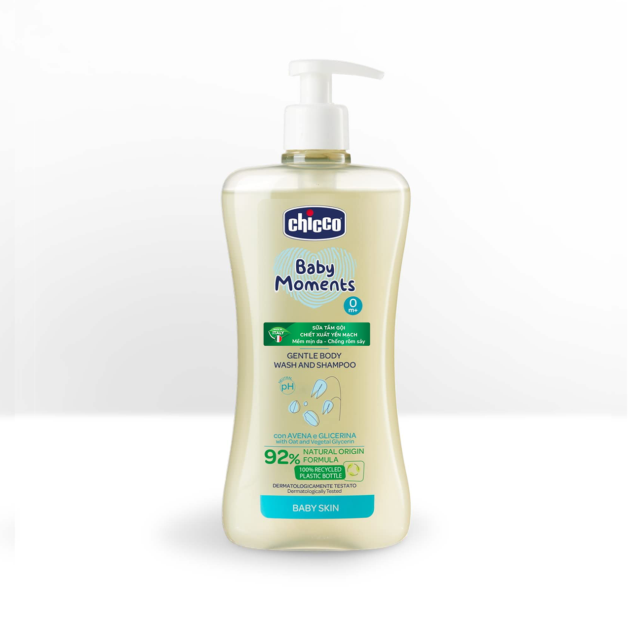 Sữa tắm gội cho bé chiết xuất Yến mạch 0M+ Chicco 500ml
