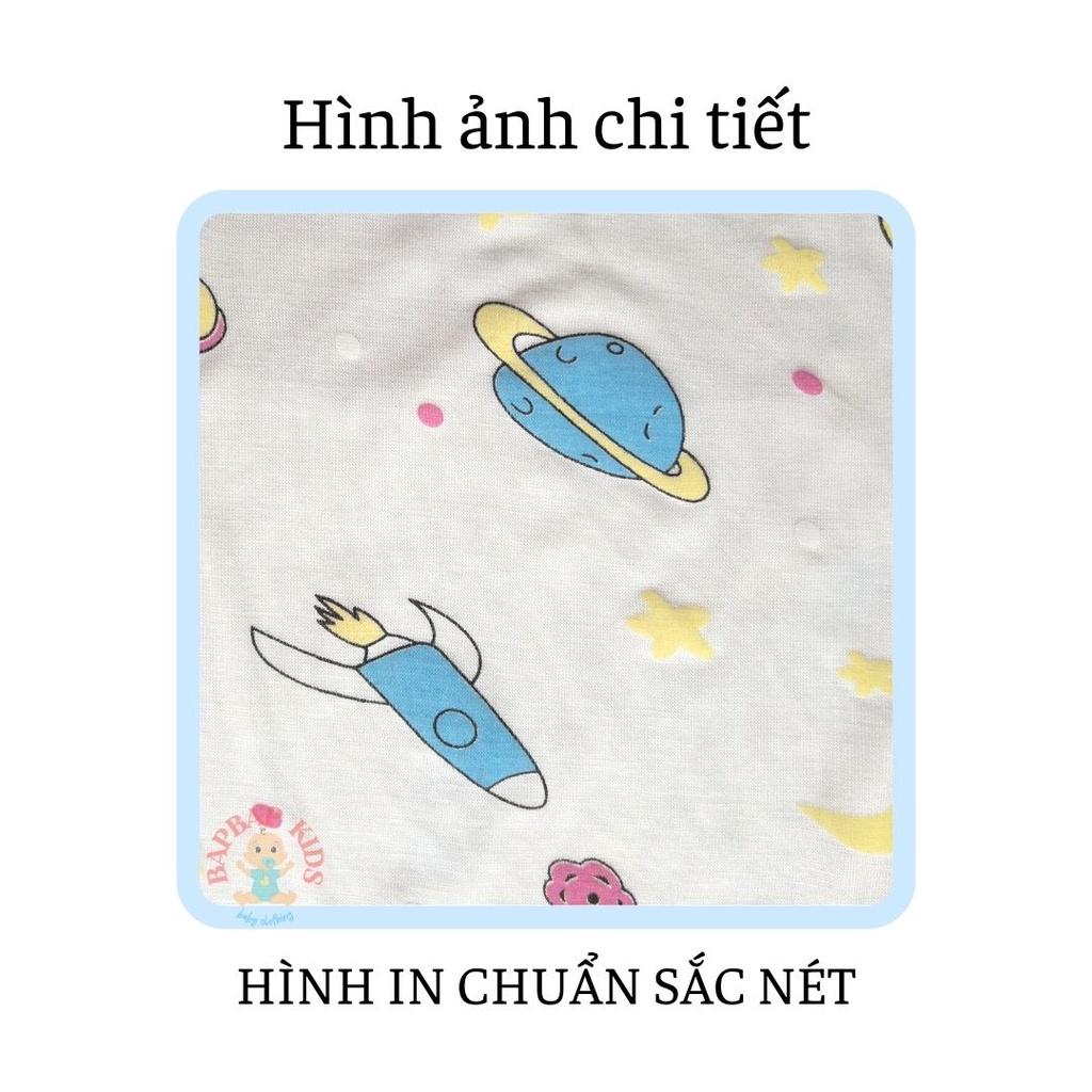 Bộ Cộc Tay Cho Bé Trai, Bé Gái BAPBAP Vải Thun Lạnh Minkymom In Tràn Thân Phối Viền Màu, Đồ Bộ Trẻ Em Mặc Nhà