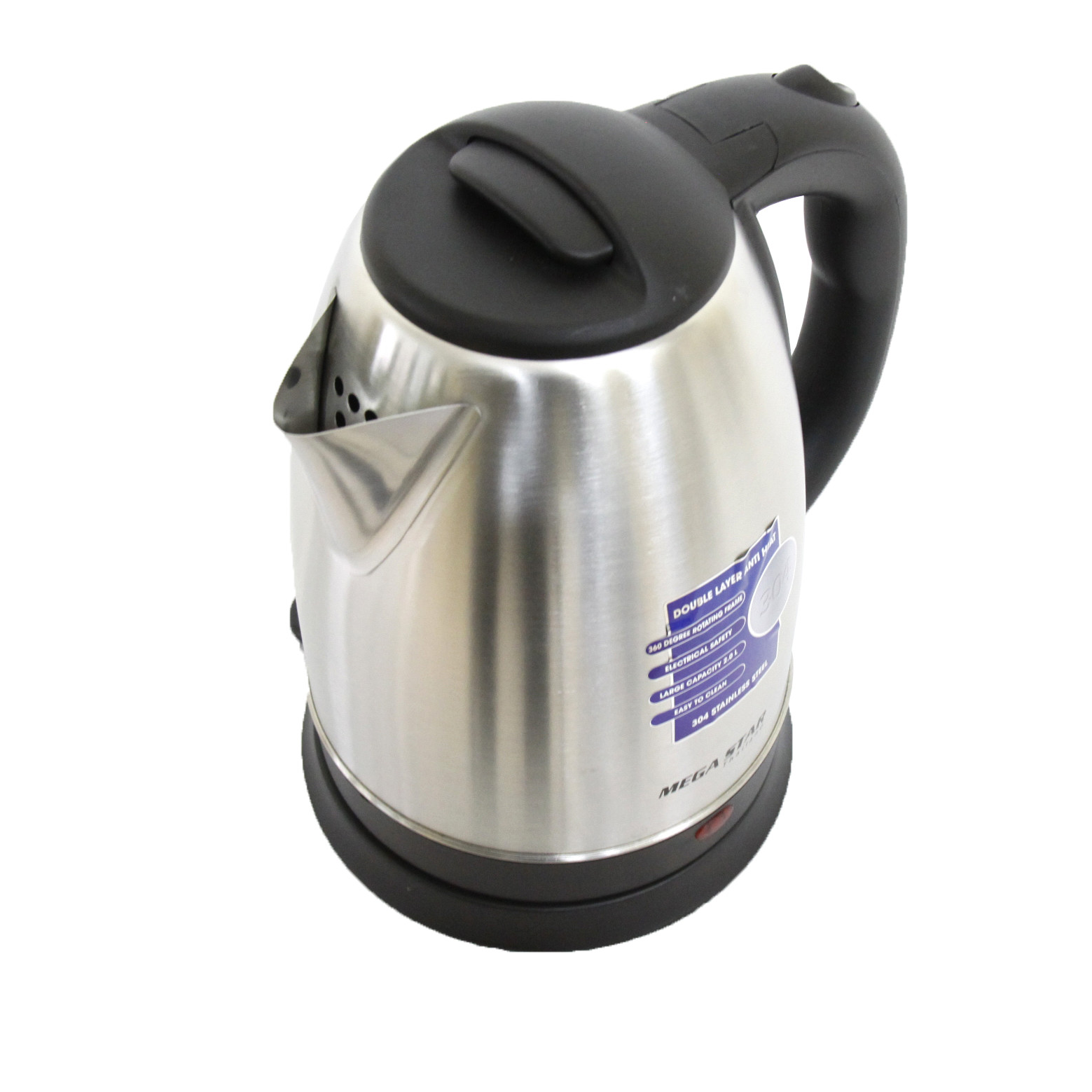 Bình đun siêu tốc Megastar PK-68 - Công suất 2000W mạnh mẽ đun nước nhanh chóng, thiết kế inox SUS 304 bền bỉ - Hàng chính hãng