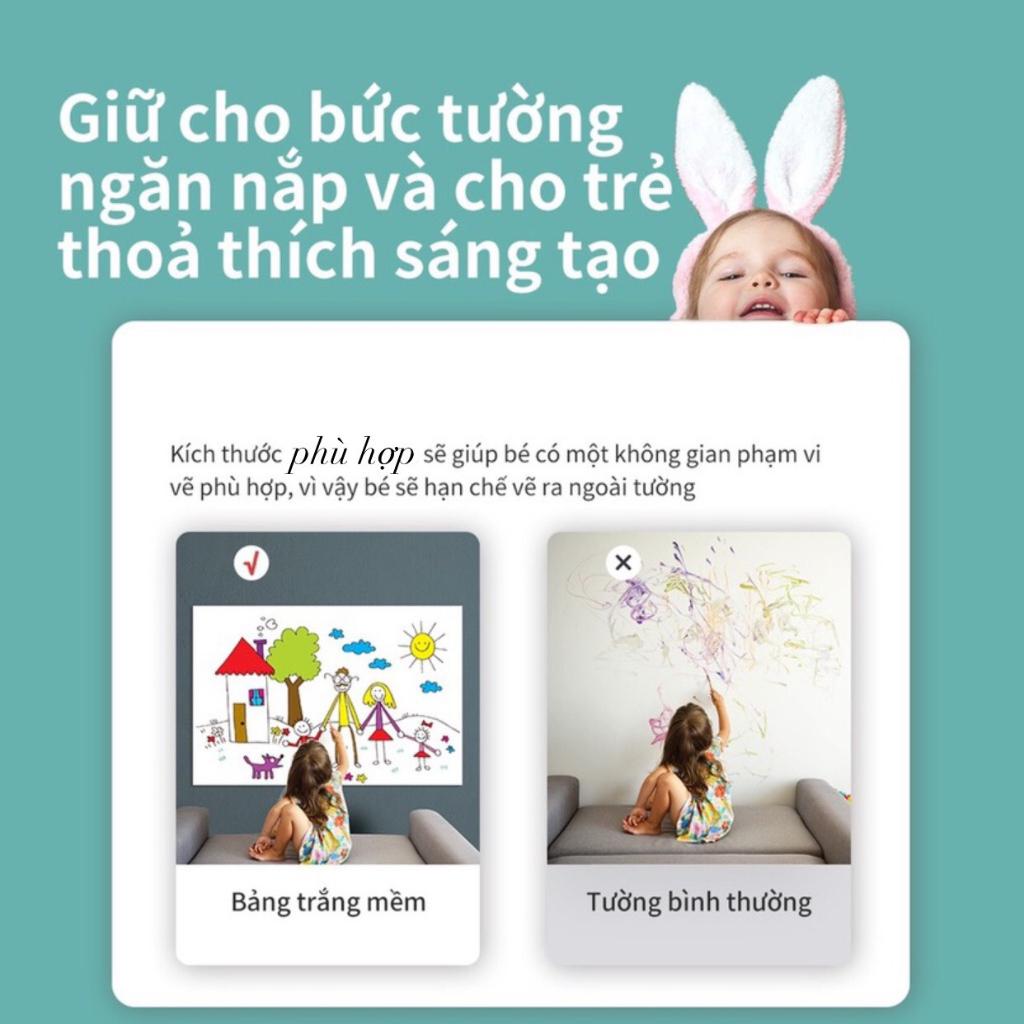 BẢNG TỪ TRẮNG DÍNH TƯỜNG ĐA NĂNG MAGNETIC WHITE BOARD DẠNG CUỘN KÈM 1 BÚT, 4 NAM CHÂM VÀ DÍNH VIỀN