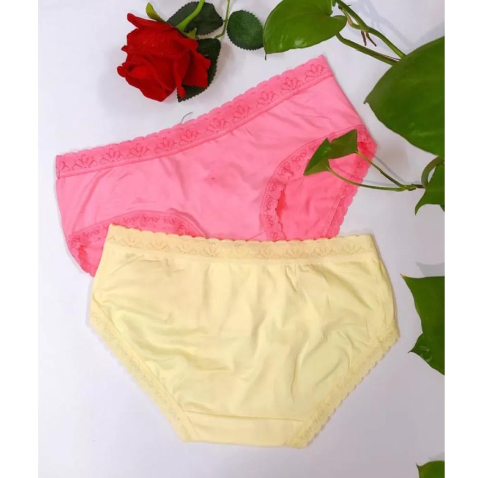 Bộ 10 quần lót cotton nữ viền ren - N16-10