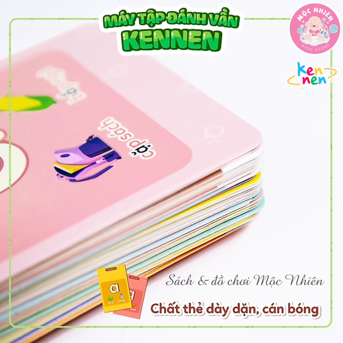 Máy Đọc Thẻ KENNEN, Máy Tập Đánh Vần ken nen, Máy Đọc Thơ Cho Bé Từ 3 Đến 6 Tuổi (Kèm Bộ 113 Thẻ)