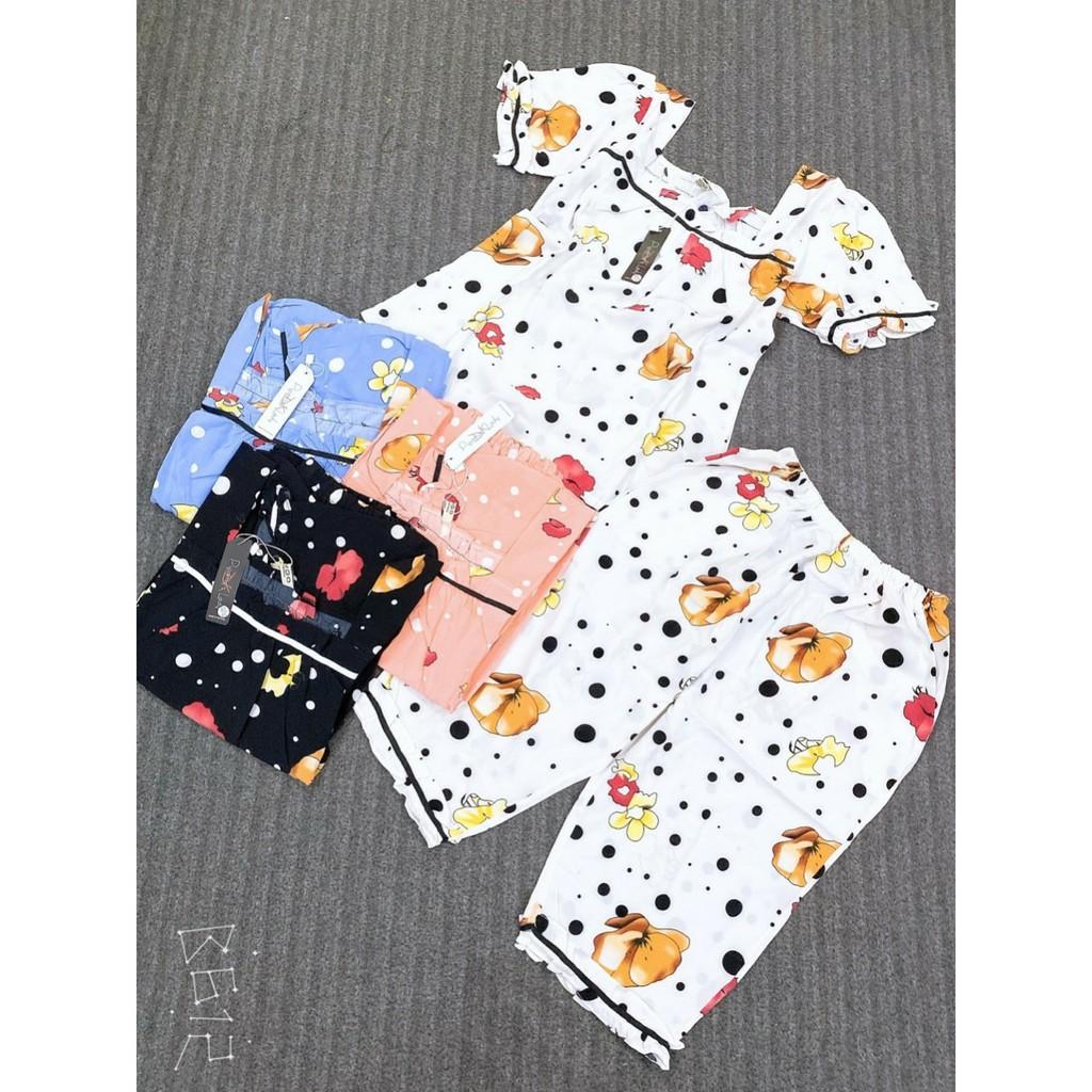 Set lụa hàn cao cấp, Quần lửng có túi, ảnh thật