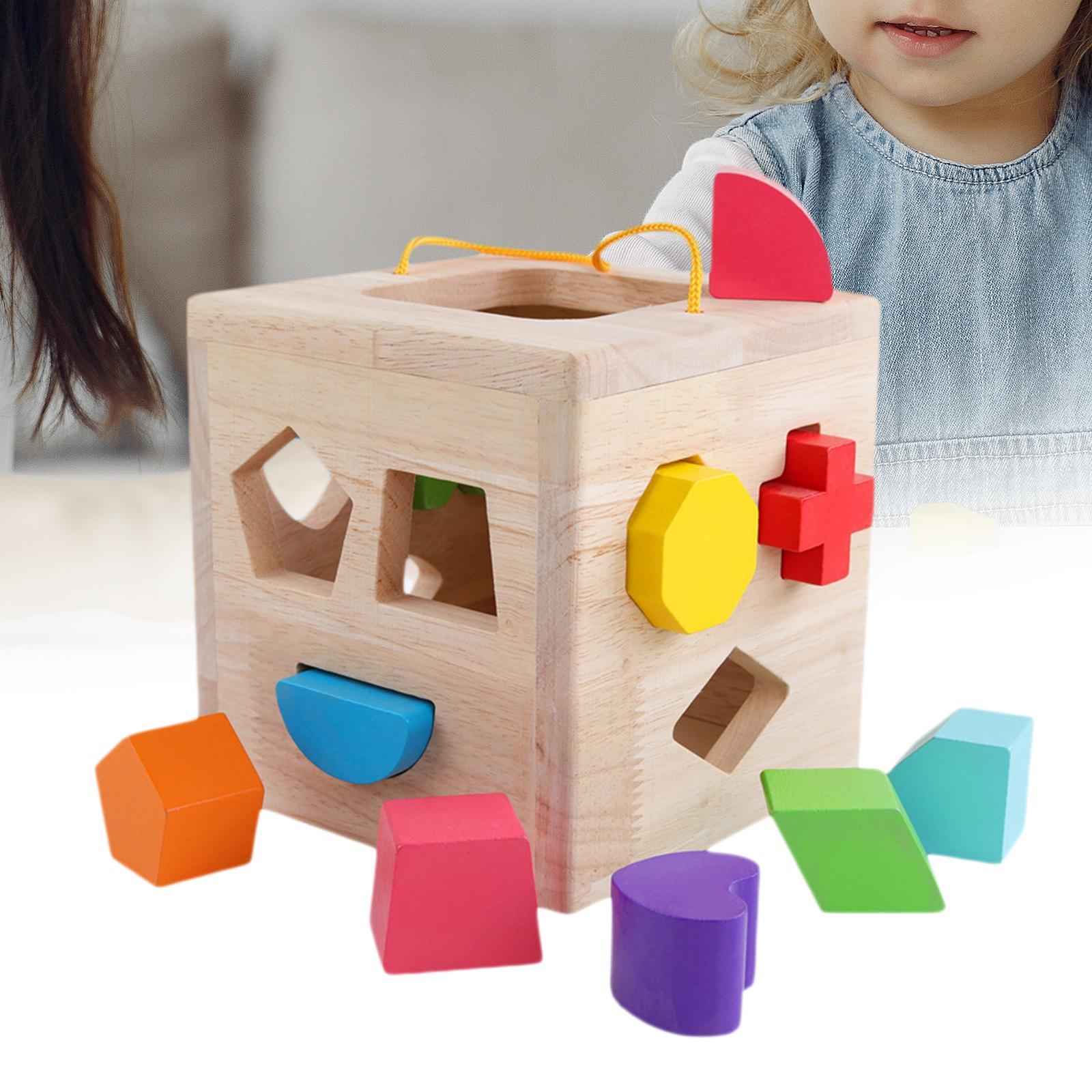 Shape Sorter Toy Colorful Matching Game for Birthday Gift Preschool Children