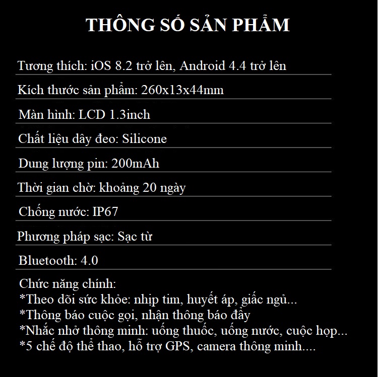 Đồng Hồ Thông Minh Q68 Theo Dõi Sức Khỏe Và Vận Động