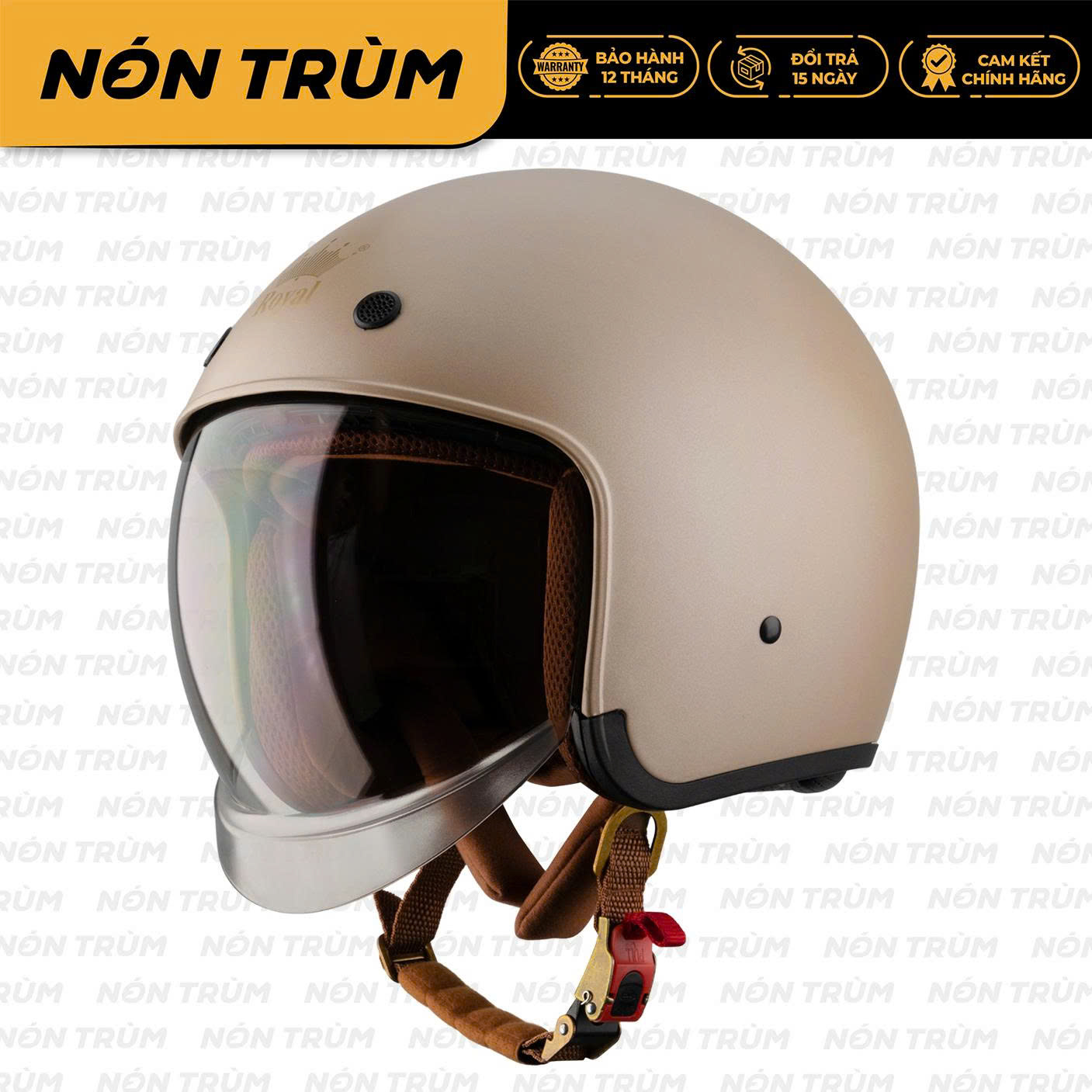 [Màu mới] Mũ bảo hiểm 3/4 Royal M139 kính âm chính hãng, nhiều size tem màu cho nam nữ đi xe máy