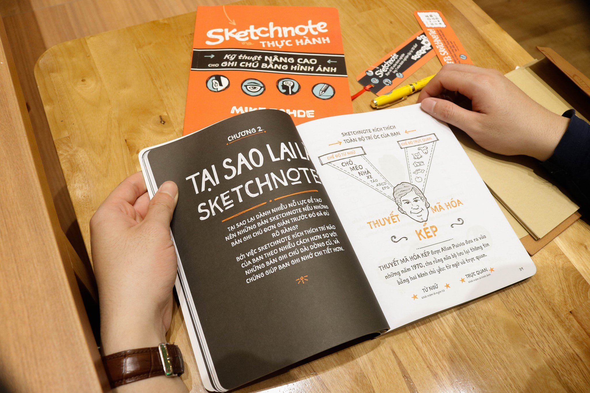 (Bộ 2 cuốn) Sketchnote Thực Hành &amp; Lý Thuyết – Phương pháp ghi chép sáng tạo bằng hình ảnh - Mike Rohde - AlphaBooks
