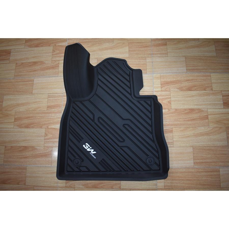 Thảm lót sàn xe ô tô Ford Explorer 2020 - đến nay Nhãn hiệu Macsim 3W chất liệu nhựa TPE đúc khuôn cao cấp - màu đen