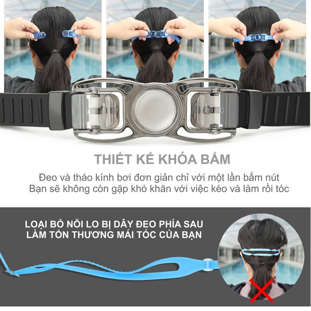 Kính bơi người lớn cho nam, nữ SPORTY 1938 mắt trong cản tia UV kính bơi cho bé, trẻ em trên 6 tuổi